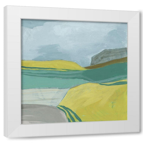 Valley Stream II White Modern Wood Framed Art Print by Vess, June Erica
