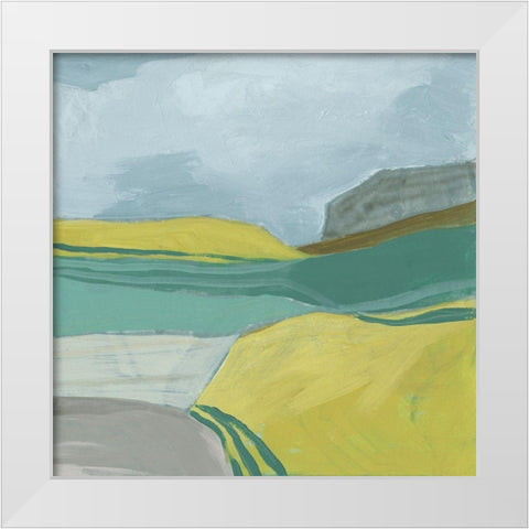 Valley Stream II White Modern Wood Framed Art Print by Vess, June Erica