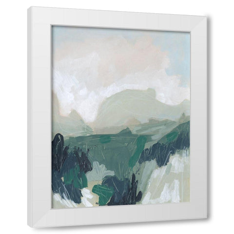Moss Valley II White Modern Wood Framed Art Print by Vess, June Erica