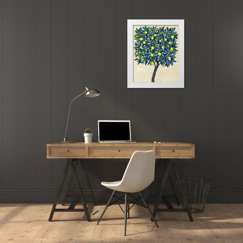 Lemon Tree Composition II White Modern Wood Framed Art Print by OToole, Tim