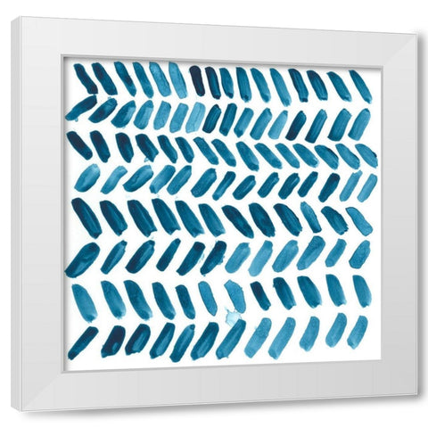 Liquid Motif I White Modern Wood Framed Art Print by Vess, June Erica