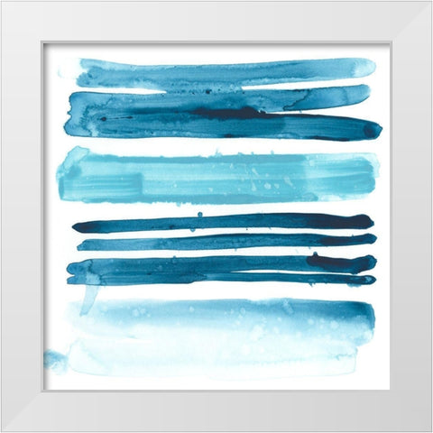 Liquid Motif V White Modern Wood Framed Art Print by Vess, June Erica