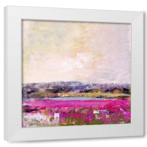 Flores de Mexico White Modern Wood Framed Art Print by Evelia Designs