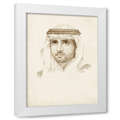 Sheikh Hamdan bin Mohammed bin Rashid Al Maktoum White Modern Wood Framed Art Print by Harper, Ethan