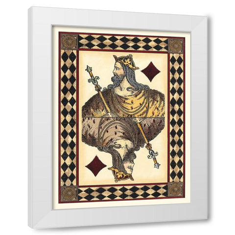 Harlequin Cards II White Modern Wood Framed Art Print by Vision Studio