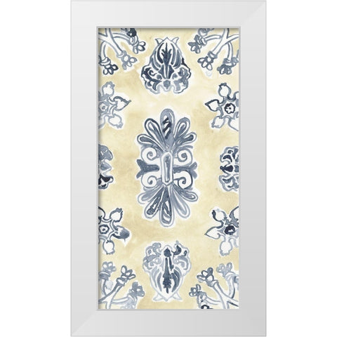 Parchment Motif I White Modern Wood Framed Art Print by Vess, June Erica