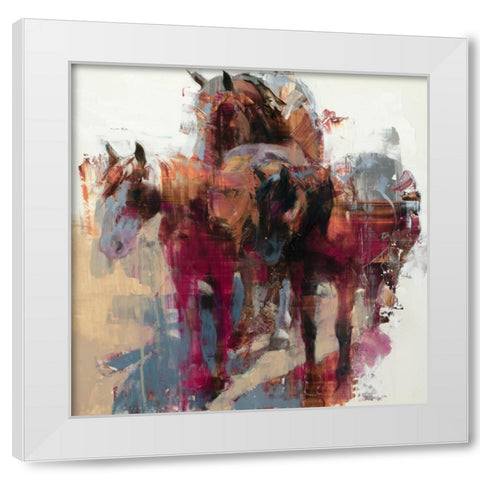 Three Stooges White Modern Wood Framed Art Print by Chapman, Julie T.