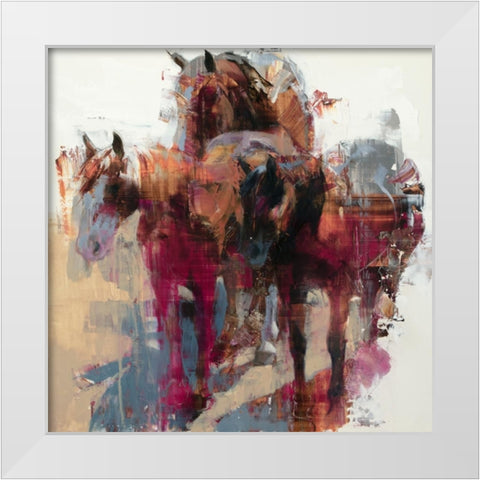 Three Stooges White Modern Wood Framed Art Print by Chapman, Julie T.