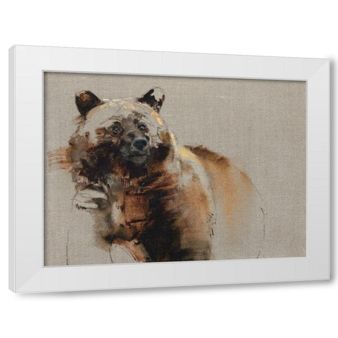 Berry Wary White Modern Wood Framed Art Print by Chapman, Julie T.