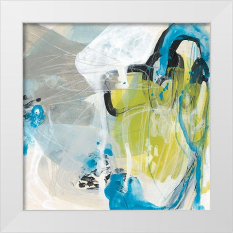 Sea Circles I White Modern Wood Framed Art Print by Vess, June Erica