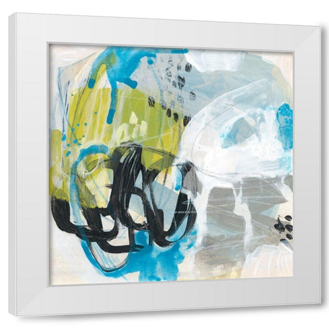 Sea Circles II White Modern Wood Framed Art Print by Vess, June Erica