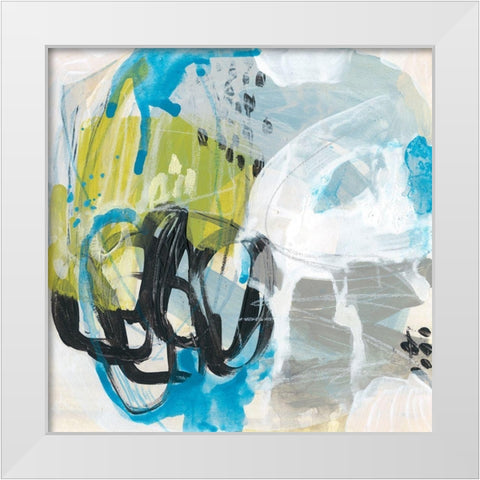 Sea Circles II White Modern Wood Framed Art Print by Vess, June Erica