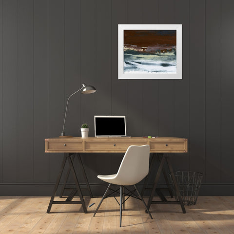 Lyrical IV White Modern Wood Framed Art Print by Gordon, Sharon
