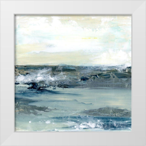 Coastal Blues I White Modern Wood Framed Art Print by Bramma, Lila