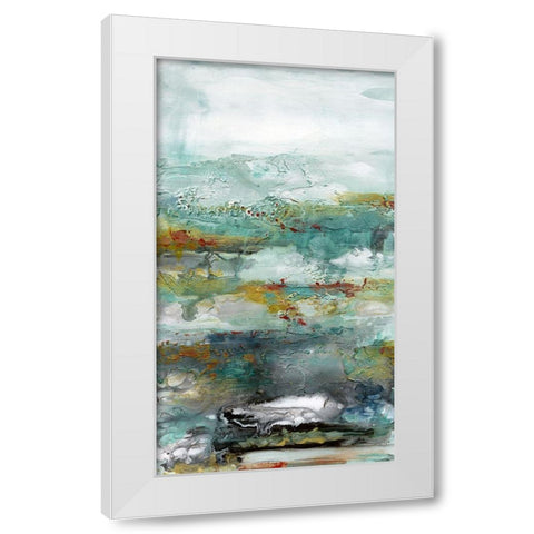 Emerald Vision I White Modern Wood Framed Art Print by Bramma, Lila