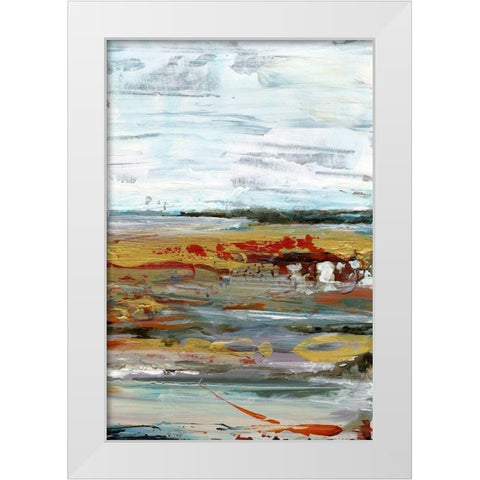 Marble Coast I White Modern Wood Framed Art Print by Bramma, Lila