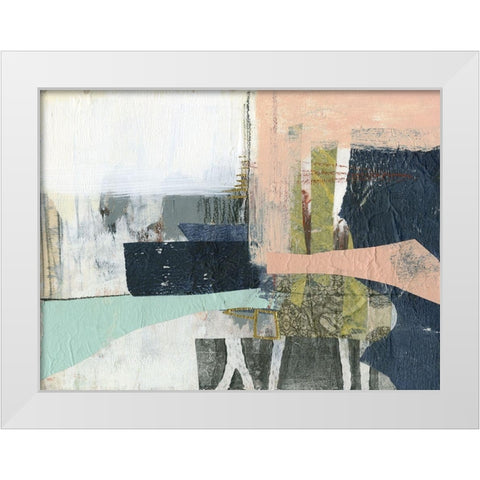 Pieces II White Modern Wood Framed Art Print by Goldberger, Jennifer