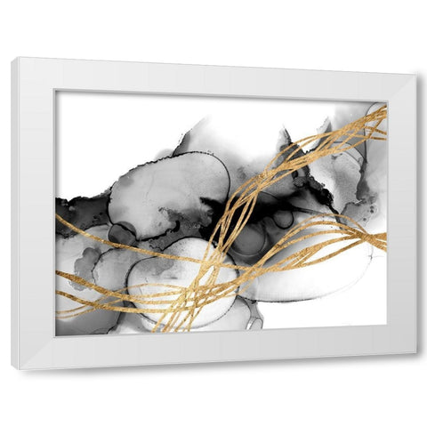 Matrix Undulation II White Modern Wood Framed Art Print by Goldberger, Jennifer