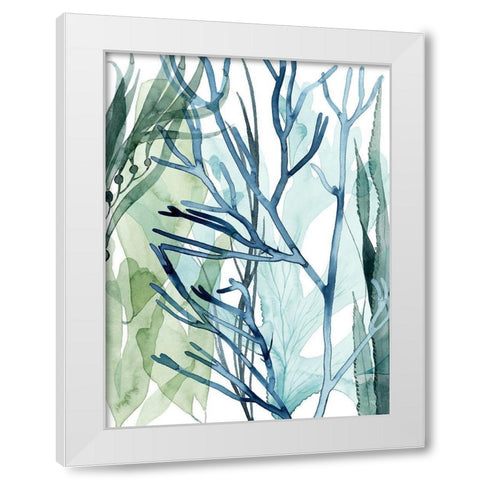 Sea Leaves II White Modern Wood Framed Art Print by Popp, Grace