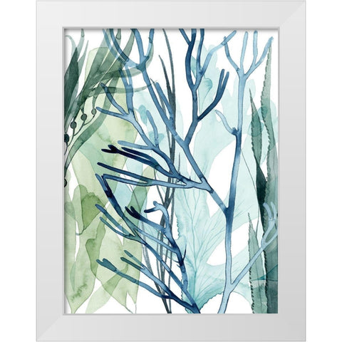 Sea Leaves II White Modern Wood Framed Art Print by Popp, Grace