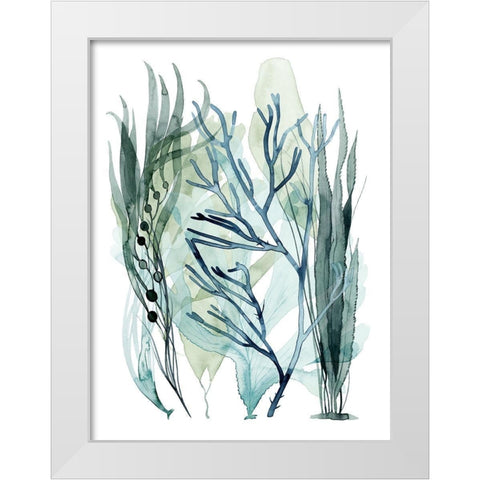 Sea Leaves III White Modern Wood Framed Art Print by Popp, Grace
