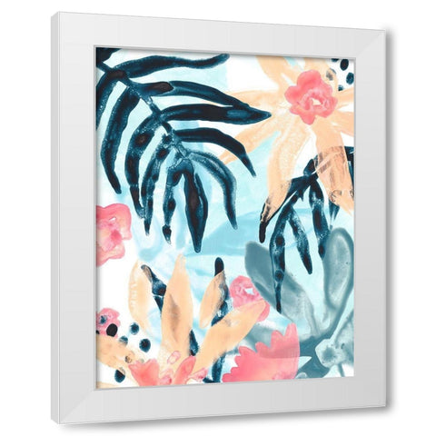 Island Intuition I White Modern Wood Framed Art Print by Vess, June Erica