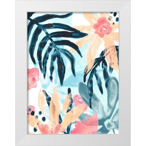 Island Intuition I White Modern Wood Framed Art Print by Vess, June Erica