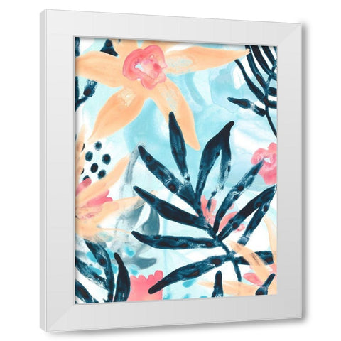 Island Intuition II White Modern Wood Framed Art Print by Vess, June Erica