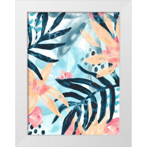 Island Intuition III White Modern Wood Framed Art Print by Vess, June Erica