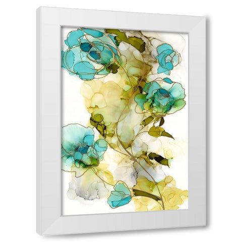 Flower Facets I White Modern Wood Framed Art Print by Goldberger, Jennifer