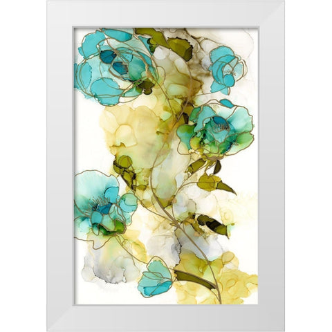 Flower Facets I White Modern Wood Framed Art Print by Goldberger, Jennifer