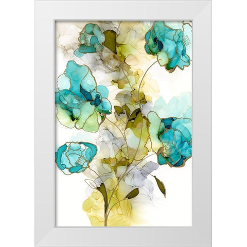 Flower Facets II White Modern Wood Framed Art Print by Goldberger, Jennifer