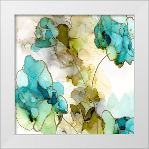 Flower Facets IV White Modern Wood Framed Art Print by Goldberger, Jennifer