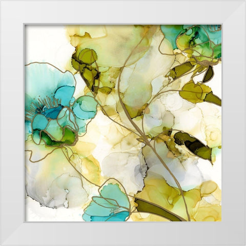 Flower Facets VI White Modern Wood Framed Art Print by Goldberger, Jennifer