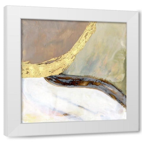 Converging Pathways I White Modern Wood Framed Art Print by Goldberger, Jennifer