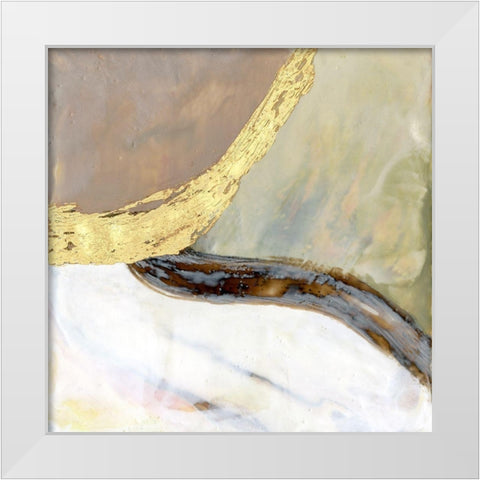 Converging Pathways I White Modern Wood Framed Art Print by Goldberger, Jennifer