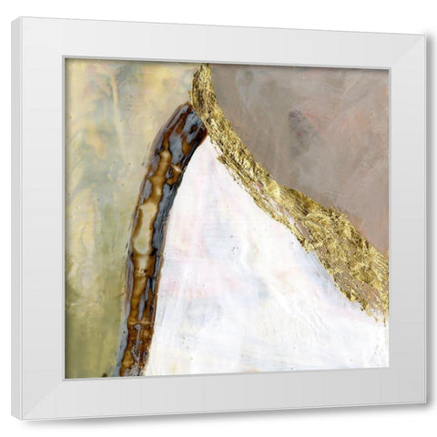 Converging Pathways II White Modern Wood Framed Art Print by Goldberger, Jennifer
