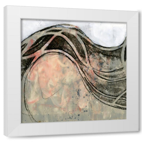 Wave Flux II White Modern Wood Framed Art Print by Goldberger, Jennifer