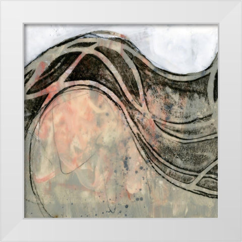 Wave Flux II White Modern Wood Framed Art Print by Goldberger, Jennifer