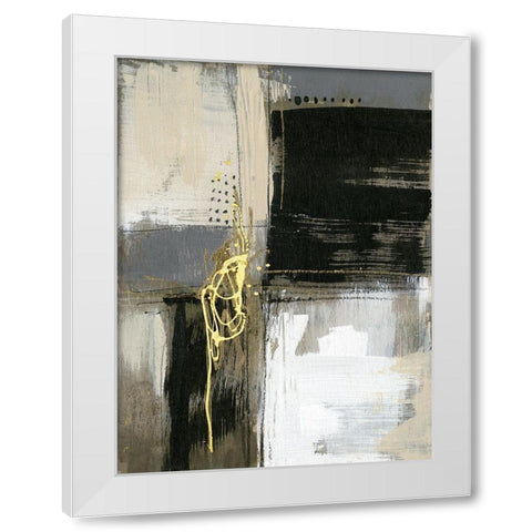 Neutral Divisions I White Modern Wood Framed Art Print by Goldberger, Jennifer