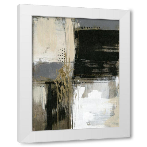 Neutral Divisions I White Modern Wood Framed Art Print by Goldberger, Jennifer