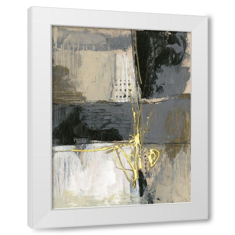 Neutral Divisions II White Modern Wood Framed Art Print by Goldberger, Jennifer