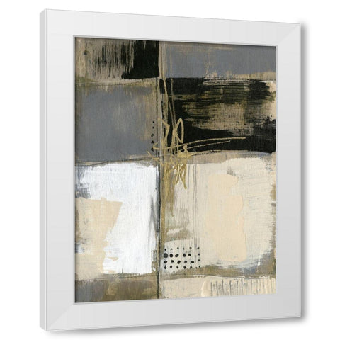 Neutral Divisions III White Modern Wood Framed Art Print by Goldberger, Jennifer