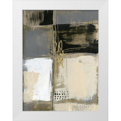 Neutral Divisions III White Modern Wood Framed Art Print by Goldberger, Jennifer