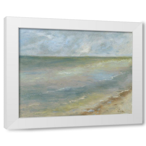 Ocean Walk I White Modern Wood Framed Art Print by Wendling, Marilyn