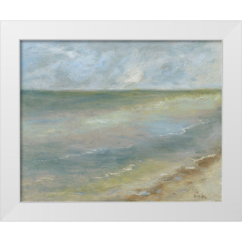 Ocean Walk I White Modern Wood Framed Art Print by Wendling, Marilyn