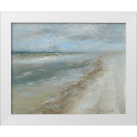 Ocean Walk II White Modern Wood Framed Art Print by Wendling, Marilyn