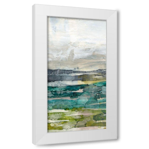 Crackled Marshland II White Modern Wood Framed Art Print by Goldberger, Jennifer