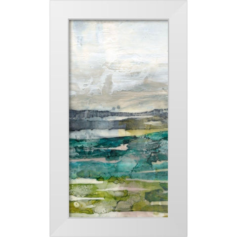 Crackled Marshland II White Modern Wood Framed Art Print by Goldberger, Jennifer