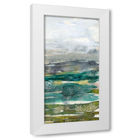 Crackled Marshland III White Modern Wood Framed Art Print by Goldberger, Jennifer